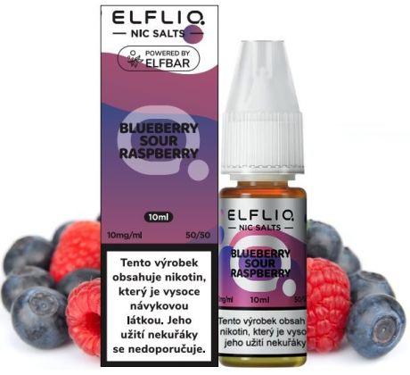 Liquid ELFLIQ Nic SALT Blueberry Sour Raspberry 10ml - 10mg