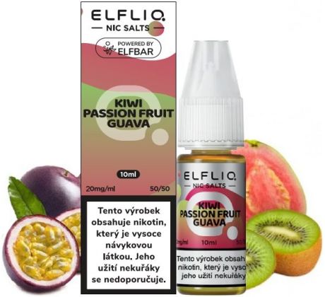 Liquid ELFLIQ Nic SALT Kiwi Passion Fruit Guava 10ml - 20mg