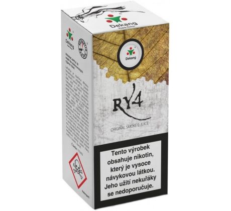 Liquid Dekang RY4 10ml - 11mg (Směs karamelu, vanilky a tabáku)