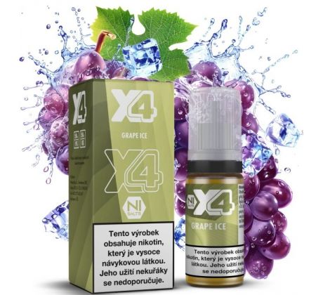 Liquid X4 Bar Juice - Chladivé hroznové víno (Grape Ice) 10ml - 10mg