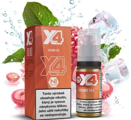 Liquid X4 Bar Juice - Chladivé liči (Lychee Ice) 10ml - 20mg