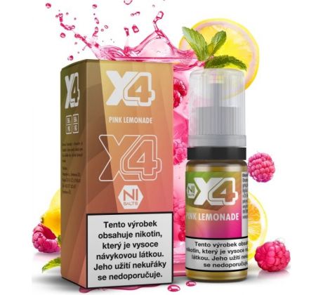 Liquid X4 Bar Juice - Růžová limonáda (Pink Lemonade) 10ml - 10mg