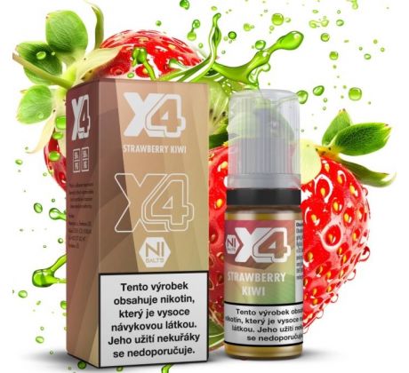 Liquid X4 Bar Juice - Jahoda a kiwi (Strawberry Kiwi) 10ml - 10mg