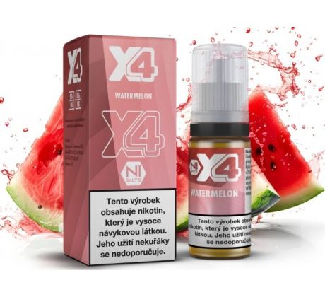 Liquid X4 Bar Juice - Vodní meloun (Watermelon) 10ml - 10mg